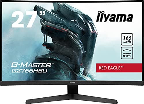 Image of iiyama G-Master Red Eagle G2766HSU-B1 Curved 27 Inch VA LED Gaming Monitor Full HD HDMI DP USB 2.0 1ms 165Hz FreeSync Premium Black