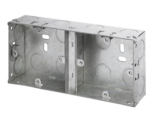 Image of Lyvia Electrical 8853 35mm Dual Metal Back Box, 2 Gang