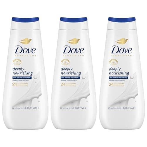 Image of Dove Advanced Care Sulphate Free Body Wash for Women Made with Skin-Natural Nourishers and Micromoisture Provides 24 Hours Renewing Lotion-Soft Softer Skin, 400ml Pack of 3