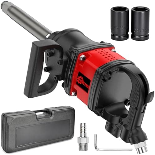 Image of Trivd Frol Air Impact Wrench 1 inch Impact Gun 1 Inch Impact Wrench, Up to 3550 Ft.lbs, 5000RPM High Torque Pneumatic Impact Wrench with 32mm-33mm Sockets, 1/2" Air Inlet for Heavy Duty Repairs