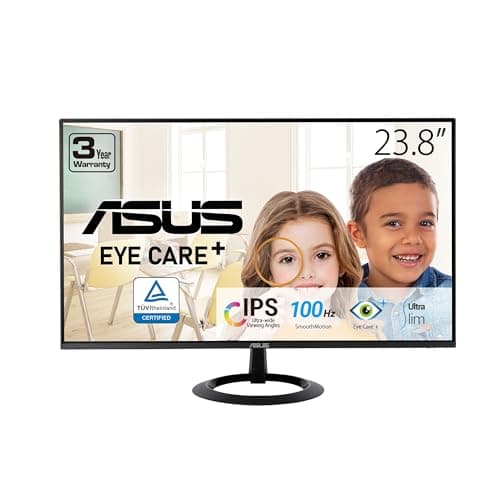 Image of ASUS 24 Inch (60.5 cm Display) Eye Care Monitor (VZ24EHF) IPS, Full HD (1920 x 1080), Frameless, 100Hz, Adaptive Sync, 1ms, HDMI, Low Blue Light, Without