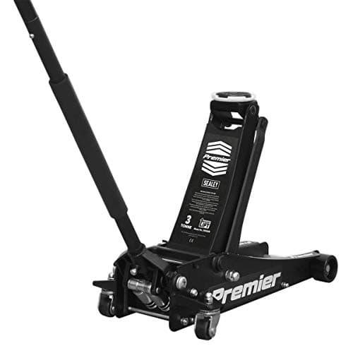 Image of Sealey 3 Tonne Low Profile Trolley Jack, Car Jack, with Rocket Lift - Black - 3040AB