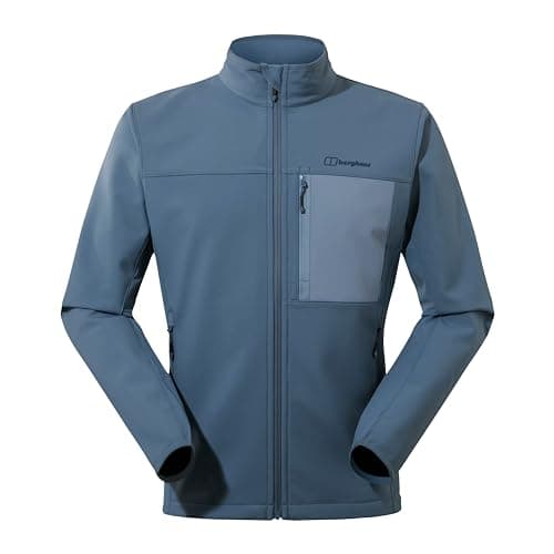 Image of Berghaus Men's Ghlas 2.0 Windproof Softshell Jacket | Extra Warm | Adjustable Softshell Jacket, Trooper/Soft Slate, XS