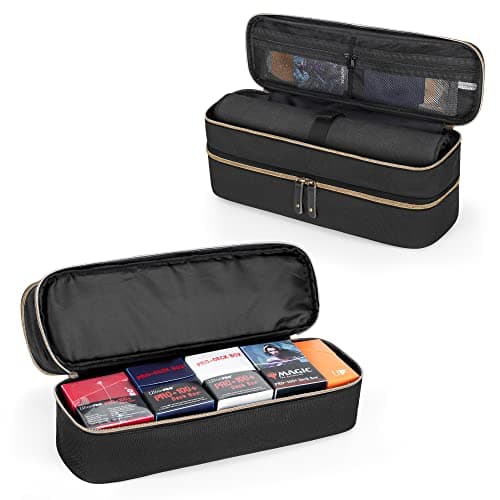 Image of Trunab Double-Layer Card Game Case Fits Playmats, Hold Up to 988 Unsleeved Cards, Trading Card Carry Case Compatible with Cards Against Humanity, Yugioh, PM Cards, MTG,TCG, CCG Cards - Patented Design