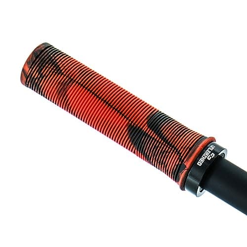 Image of Unleazhed MTB Grips G1 Red/Black | Grip Set for Bicycles | Twist Colour | Lock-On | Non-Slip | Grip Zone