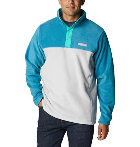 Image of Columbia Steens Mountain™ Printed Jacket JACKET Man, Grey Nimbus Grey/Deep Marine/Electric Turquoise U, 2X