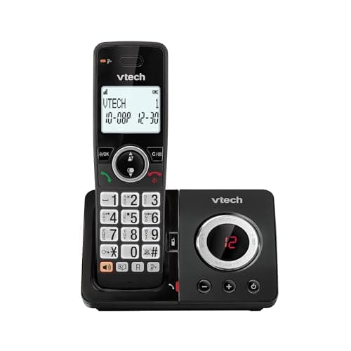 Image of VTech EA5050 DECT Cordless Phone with Answering Machine,Nuisance Call Blocker, Volume Booster, Easy-to-Read Backlit Display, 18 Hours Talk-time, Handsfree Speakerphone, Single Handset