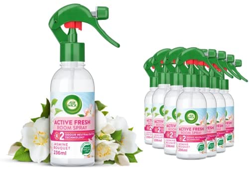 Image of Airwick Air Freshener Room Spray| Odour Neutraliser, Bathroom and Room Air Freshener|Fragrance : Jasmine| Contains : 8 Sprays
