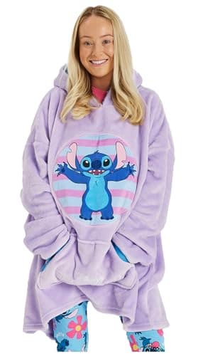 Image of Disney Lilo & Stitch Ladies Hoodies Oversized Fleece Hoody (Ladies, One Size)