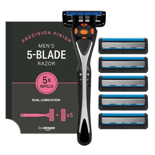 Image of by Amazon Men's 5 Blade Razor + 6 Refills