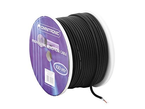 Image of Omnitronic Black Shielded Audio Cable 100 Meters 2 x 0.23 mm