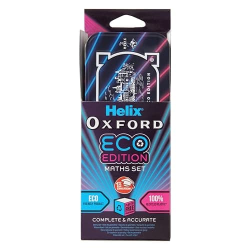 Image of Helix Oxford Cyber Eco Maths Set - Complete Set of School Maths Equipment