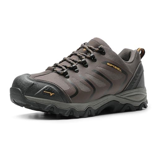 Image of NORTIV 8 Men's Low Top Waterproof Hiking Shoes Trekking Trails Outdoor Work Shoes,Size 8.5,Brown/Black/Tan,160448_Low
