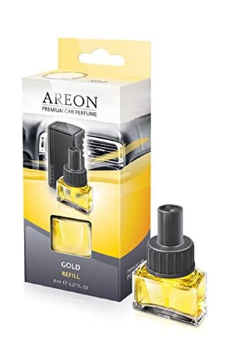 Image of Areon Car Air Freshener Vent Gold Refill Perfume Bottle Diffuser Liquid Glass 8ml Pack of 1