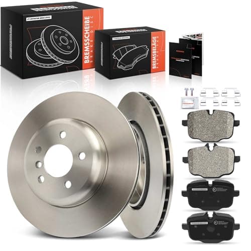 Image of Frankberg Brake Kit incl. 2x Brake Disc + 4x Brake Pad Rear Compatible with 5 Series F10 6 Gran Coupe F06 6 Series Cabriolet F12 6 Series Coupe F13 Replace# 34216775289