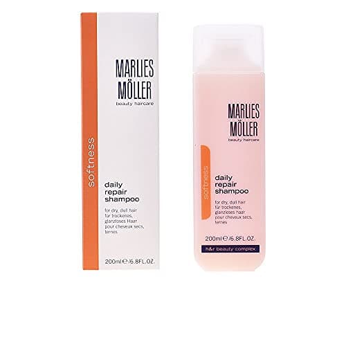 Image of Marlies Möller Softness Daily Repair Shampoo – Intensive moisturizing shampoo with passionflower and Gold of Pleasure oil – Smoothing hair care for dry hair – Made in Germany – 200 ml
