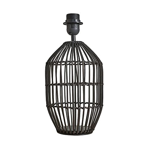 Image of MiniSun | Contemporary Small Matt Black Rattan Cylinder Table Lamp Base | Table Lamps, Home Décor & Improvement Essential