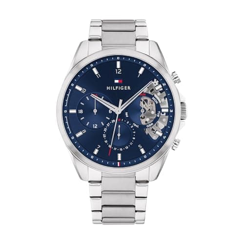 Image of Tommy Hilfiger Analogue Multifunction Quartz Watch for Men with Silver Stainless Steel Bracelet - 1710448
