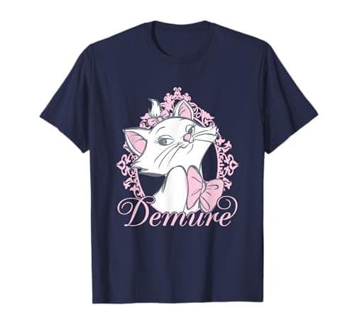 Image of Disney The Aristocats Cute Marie Demure Sketch Chest Frame T-Shirt