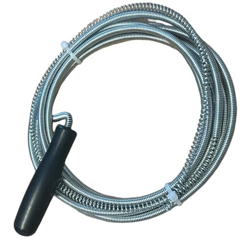 Image of QUAILITAS Professional Sink Cleaner Coil [3 Metres]–Flexible Metal Drain Coil w/0.5mm Diameter & Plastic Handle, Plumbing Snake for Unblocking Clogged Sinks, Showers, Bathroom–Drain Cleaning Equipment