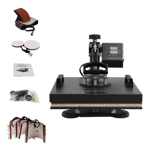Image of wowsubli 8 in 1 Heat Press Machine,Digital Control Multifunctional Sublimation Printing 38x38cm for T-Shirt Mug Hat Plate