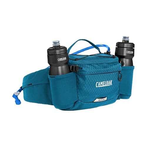 Image of CamelBak M.U.L.E. 5 Mountain Bike Gravel Waist Belt Hydration Pack Moroccan Blue, 50oz