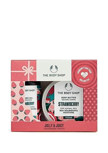 Image of The Body Shop Jolly & Juicy Strawberry Treats, Vegan 2-Piece Set