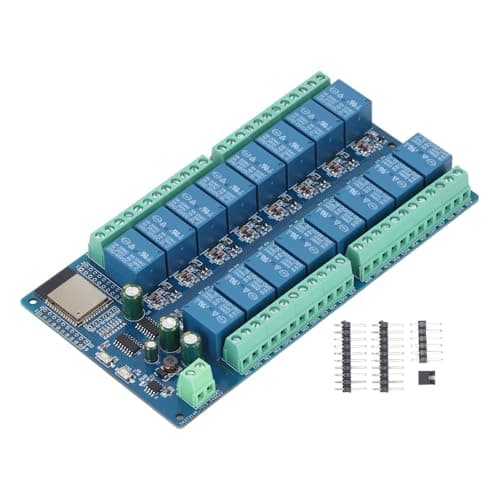 Image of 16 Channel Relay Module, Smart Home Development Board for WROOM-32E, DC5-12V Power Supply with and BLE, Controlling Loads Up to AC or DC 30V