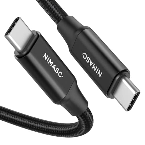 Image of USB C to USB C 3.1 Gen2 Cable 1M, NIMASO PD 100W USB Type C to C Fast Charge Data Cable 4K Video Output for iPhone 15/15Pro,Macbook,iPad Pro,iPad mini 6,Samsung Galaxy S23/S22,HUAWEI MateBook