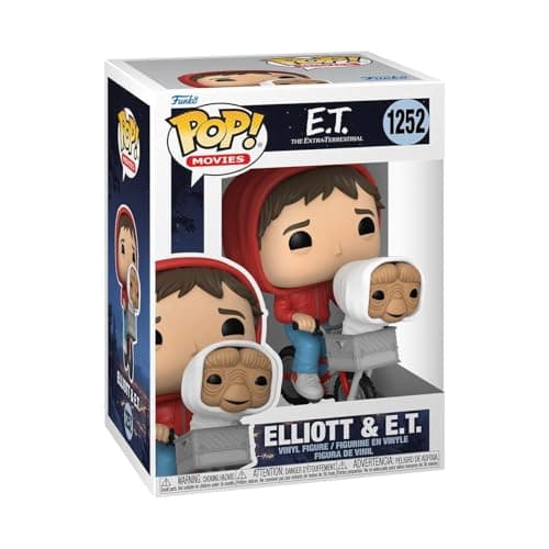 Image of Funko POP! Movies: ET - Elliott - Elliot With ET In Bike Basket - E.T. the Extra Terrestrial - Collectable Vinyl Figure - Gift Idea - Official Merchandise - Toys for Kids & Adults - Movies Fans