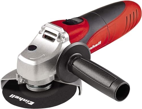 Image of Einhell 4430618 115mm Angle Grinder TC-AG 115 | 500W, 4 Inch Grinder for Cutting, Grinding, Polishing and Sharpening | Soft Start, Spindle Lock, Additional Handle, Red