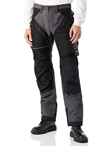 Image of Snickers 63035804046 Size 46 "Ruffwork" Work Trousers - Steel Grey/Black