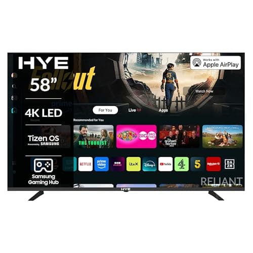 Image of TV - Smart TV, 58" Screen Size, 4K Resolution, LED Technology, Apple AirPlay, Samsung Tizen OS & Gaming Hub, Versatile Connectivity, Black, Perfect For Streaming, Gaming & Entertainment