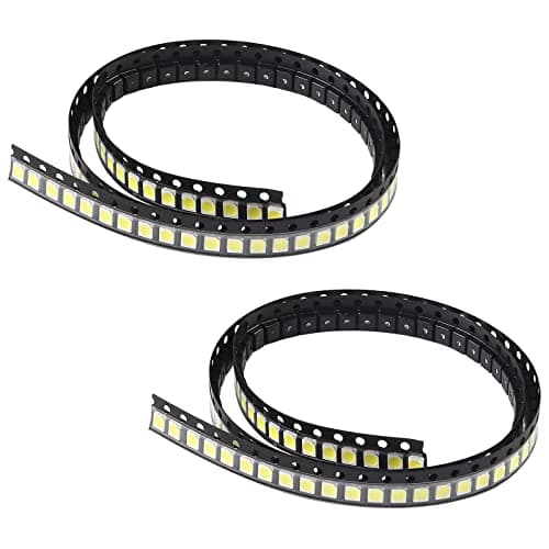 Image of AEDIKO 200pcs 3528 (1210) SMD LED Diode Lights Chip White 6000K Super Bright Lighting Bulb Lamps Electronics Components Light Emitting Diodes (3.5mm x 2.8mm)
