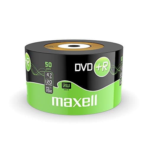 Image of Maxell DVD+R 4.7 GB 16X 120 Min Video - Matt Silver (50 Disk - Shrink Wrapped)