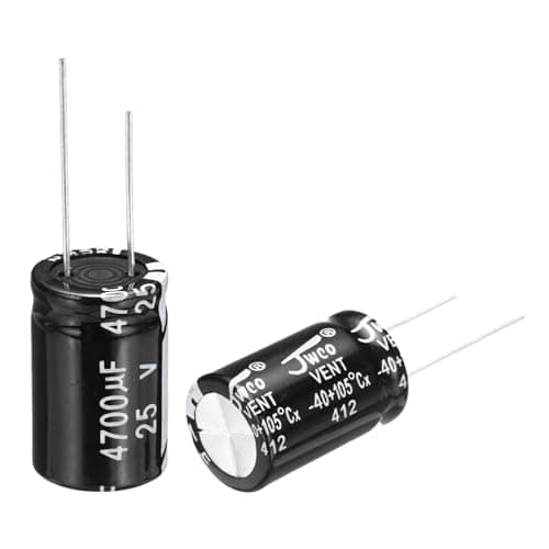Image of sourcing map 4700uF 25V 16x25mm Electrolytic Capacitor, Radial Leads Aluminum Capacitors for TV, LCD Monitor, VCD, 10Pcs
