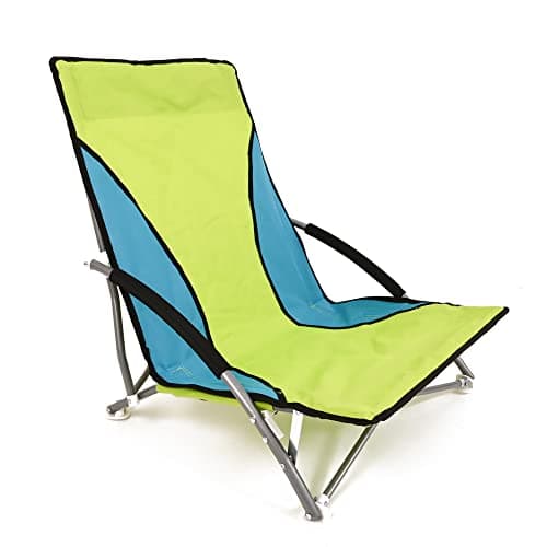 Image of Nalu Folding Low Camping Chair Lightweight Foldable Portable Garden Beach Seat - Green