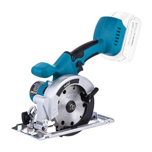Image of KATSU FIT-BAT Cordless Brushless Circular Saw 21V/18V 5 Inch 125mm with 30T Blade Portable Long Handle Adjustable Cutting Angle and Depth, No Battery and Charger 102791