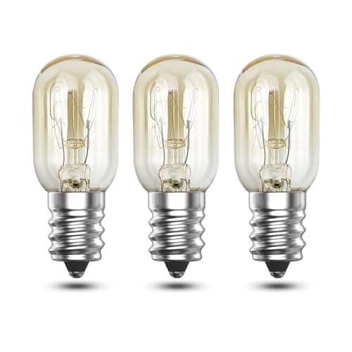 Image of EASYIVY E14 Salt Lamp Bulbs Dimmable, 15W Pygmy Bulb Small Edison Screw SES Oven Light 300°C, T20 Scentsy Warmer 2700K Warm White Sewing Machine Bulb, Fridge Microwave 3-Pack