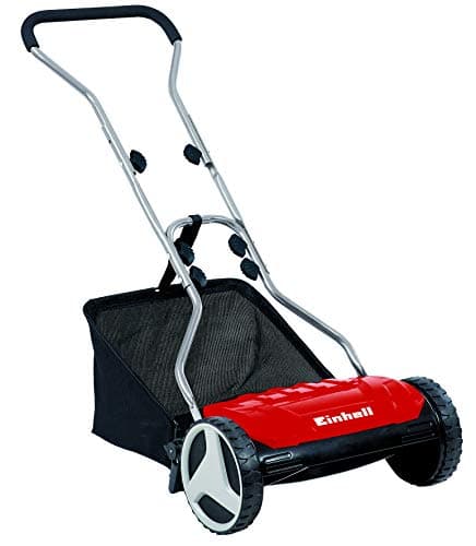 Image of Einhell Hand Push Lawnmower, Manual Lawn-Mower with 38cm, 4 Height Adjustments GE-HM 38 S-F