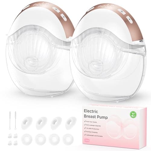 Image of Wearable Electric Breast Pump Double, Hands Free Breast Pump for Breastfeeding Moms, Quiet & Discreet Portable Pump with 3 Modes 12 Levels, BPA Free, 4 Flange Sizes