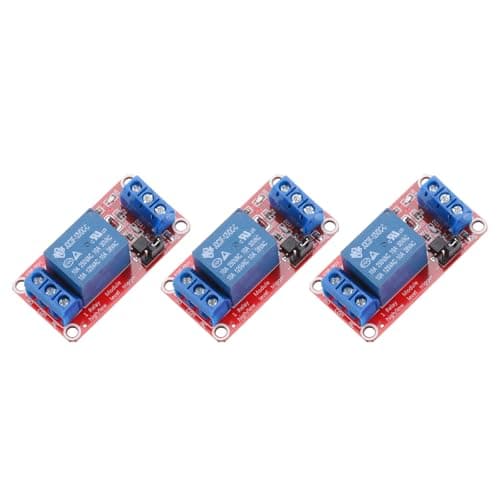 Image of sourcing map 3 Pcs DC 12V 1 Channel Relay Module High or Low Level Trigger for Electronics Industrial Home Automation
