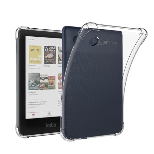 Image of DMLuna Clear Case for Kobo Clara BW (Model N365) / Kobo Clara Colour (Model N367) 6" 2024 Release, Slim Lightweight Shockproof Flexible TPU Back Cover, Clear