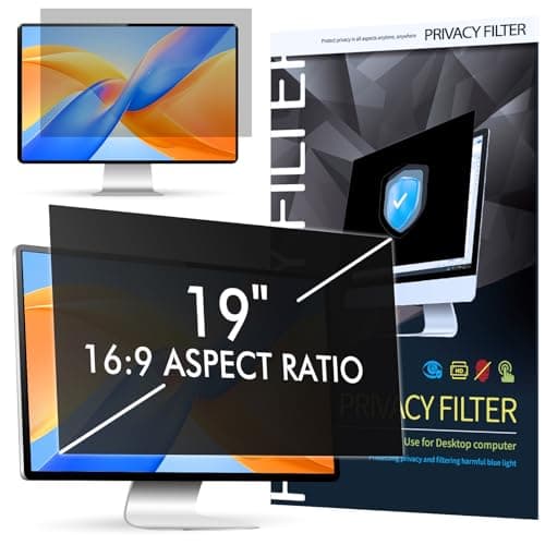 Image of LAMA 19 Inch Universal Computer Privacy Screen Filter for 19" Computer Monitor(16:10), Anti-Blue Light/Anti-Glare/UV Privacy 19 Inch Screen Protector (WxH: 409MM*256.5MM), Information/Eye Protection