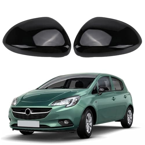 Image of Opaltool 1 Pair Side Door Wing Mirror Cover Compatible with Vauxhall Opel Corsa D 2006-2019, Opel Corsa E 2006-2019, Car Rearview Mirror Cover