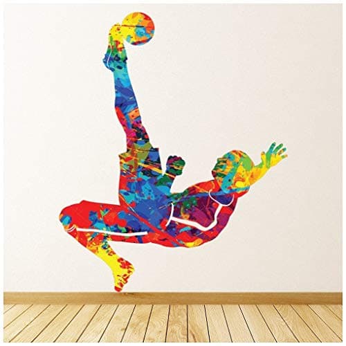 Image of azutura Paint Splash Football Kick Wall Sticker available in 8 Sizes Digital