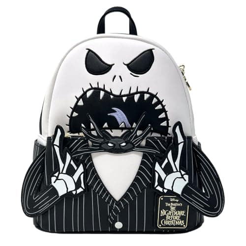 Image of Loungefly Exclusive - Disney Nightmare Before Christmas Angry Jack Skellington Mini Backpack, Black, Mini, Mini Backpack
