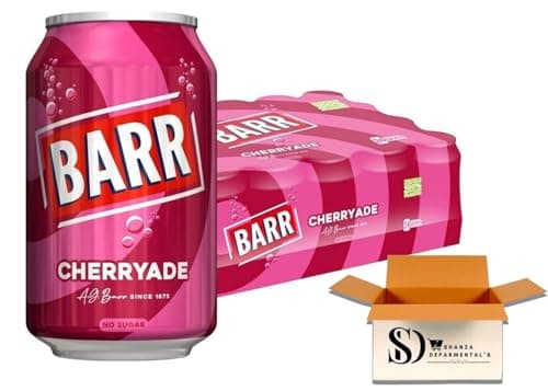 Image of Fizzy Drink Cans, No Sugar, 330ml - Pack Of 24 (24x, Cherryade, Zero No Sugar)