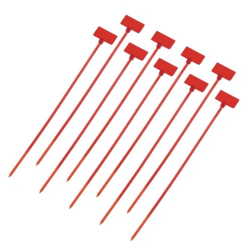 Image of sourcing map 250pcs Marker Cable Zip Ties, 3x200mm Self-Locking Nylon Labels Zip Tie Wraps, Wire Tags Ties Straps for Indoor and Outdoor,Red
