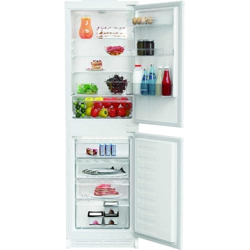Image of Indesit KINS 1261 B4UK 178cm 50/50 Integrated Fridge Freezer with Sliding Door Hinge - White - E Rated